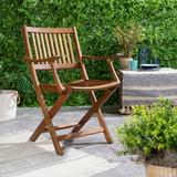 Madison Bay Trading Company Hudson Teak Outdoor Arm Chair Wood in Brown | 33 H x 24 W x 22 D in | Wayfair WT63070