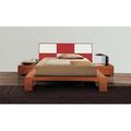 YumanMod Wynd Solid Wood Platform Bed Wood in Red | 41.25 H x 87.5 W x 94.25 D in | Wayfair CR53-CONF5-CA