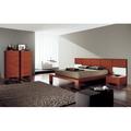 YumanMod Wynd Solid Wood Platform Bed Wood in Brown/Red | 41.25 H x 87.5 W x 94.25 D in | Wayfair CR53-CONF1-CA