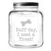 Ebern Designs Ruff Day 2.7 lb Pet Treat Jar Glass | 8 H x 6.5 W x 6.5 D in | Wayfair 547CF2093A58489C97DBA95F1D094237