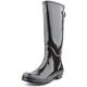 Joules Women's Fieldwelly Gloss Rain Boot, True Black, 8 UK