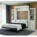 "Edge by Bestar Queen Wall Bed w/ Two 21"" Storage Units in White - Bestar 70883-17"