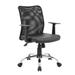 Boss Office Products B6116C-CS Budget Mesh Task Chair w/ T-Arms in Black