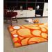 "Baroque 1 Mango Pattern - Bowron Sheepskin Design Rug 5'6""x 8' - MROSW170x240-Mango"