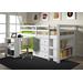 Twin Low Loft Includes Desk, Chest & Bookcase White - Donco 760-TW