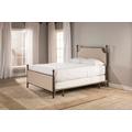 Hillsdale Furniture McArthur Queen Metal and Upholstered Bed, Bronze with Linen Stone Fabric - 1826BQR