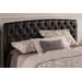 Hillsdale Furniture Hawthorne Queen Upholstered Headboard with Frame, Black Faux Leather - 1952BQF