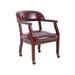 Boss Office Products B9545-BY Captain's Chair In Burgundy Vinyl w/ Casters