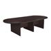 Boss Office Products N137-MOC 10Ft Race Track Conference Table - Mahogany in Mocha