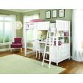 Lake House Twin Loft w/ Desk White - Hillsdale 1040ND