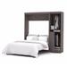 "Nebula by Bestar 84"" Full Wall Bed kit in Bark Gray - Bestar 25890-47"