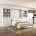 Bestar Pur Queen Murphy Bed and 2 Shelving Units with Drawers (136W) in White - Bestar 26886-17