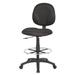 Boss Office Products B1690-BK Black Fabric Drafting Stools w/ Footring