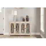 Hillsdale Furniture Bayside Wood 4 Door Console Cabinet, Antique White - 6278-897C