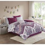 Intelligent Design Full Complete Bed & Sheet Set in Purple - Olliix ID10-1353