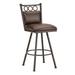 Waterson Bar Stool w/ Arms in Inca/Bronze Finish w/ Mayflower Cocoa Fabric - Iron Mountain 3604330