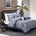 Madison Park Medina King 8 Piece Jacquard Comforter Set in Navy - Olliix MP10-1659