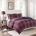 Madison Park Essentials Bernard Full/Queen 3M Scotchgard Down Alternative Comforter Mini Set in Red - Olliix BASI10-0399