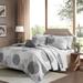 Madison Park Essentials Knowles King Complete Coverlet & Cotton Sheet Set in Grey - Olliix MPE13-311