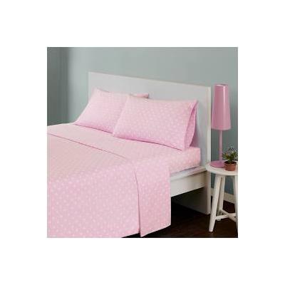 Mi Zone Polka Dot Full Cotton Sheet Set in Pink - Olliix MZ20-416