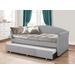 Hillsdale Furniture Westchester Upholstered Twin Daybed with Trundle, Smoke Gray - 2019DBTG