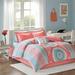 Intelligent Design Loretta Twin XL Comforter & Sheet Set in Coral - Olliix ID10-1217