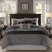 Madison Park Palmer Queen 7 Piece Comforter Set in Black - Olliix MP10-423