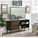 "52"" TV Stand w/ Black Legs in Dark Walnut - Walker Edison W52NORGSDW"