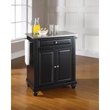 Cambridge Stainless Steel Top Portable Kitchen Island/Cart Black/Stainless Steel - Crosley KF30022DBK