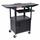 &quot;Black 42&quot;&quot; Adjustable Height Table w/ keyboard tray, cabinet &amp; dropleaf shelf - Luxor AVJ42KBCDL&quot;