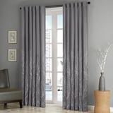 "Madison Park Andora 95"" Panel Window Curtain in Grey - Olliix MP40-1298"