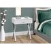 Accent Table / Side / End / Nightstand / Lamp / Storage Drawer / Living Room / Bedroom / Metal / Laminate / Glossy White / Chrome / Contemporary / Modern - Monarch Specialties I 3262