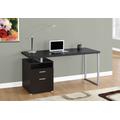 "Computer Desk / Home Office / Laptop / Left / Right Set-Up / Storage Drawers / 60""L / Work / Metal / Laminate / Brown / Grey / Contemporary / Modern - Monarch Specialties I 7143"