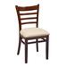 Regal Seating 412U Beechwood Ladder-Back Chair with Upholstered Seat and Wood Back