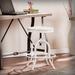 Industrial Adjustable Height Swiveling Stool in White - SEI Furniture BC2454