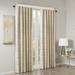 "SunSmart 50x84"" Marble Jacquard Total Blackout Rod Pocket/Back Tab Curtain Panel in Gold - Olliix SS40-0004"