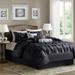 Madison Park Laurel King 7 Piece Comforter Set in Black - Olliix MP10-3280