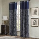 "Madison Park Aubrey 50x108"" Jacquard Panel Pair in Navy - Olliix MP40-4898"