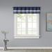 "Madison Park Amherst 50x18"" Polyoni Pintuck Window Valance in Navy - Olliix MP41-2231"