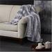 "Madison Park Zuri 60x70"" Oversized Faux Fur Throw in Grey - Olliix MP50-2830"