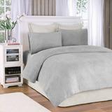 True North by Sleep Philosophy Microplush King Sheet Set in Grey - Olliix BL20-0872