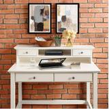 Campbell Desk And Hutch Set White - Desk & Hutch - Crosley KF65004WH