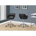 Office Chair / Adjustable Height / Swivel / Ergonomic / Armrests / Computer Desk / Work / Metal / Pu Leather Look / Black / Chrome / Contemporary / Modern - Monarch Specialties I 7298