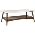 Madison Park Parker Coffee Table in White/Pecan - Olliix MP120-0094