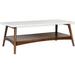 Madison Park Parker Coffee Table in White/Pecan - Olliix MP120-0094