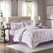 Madison Park Essentials Lafael Cal King Complete Comforter & Cotton Sheet Set in Purple - Olliix MPE10-380