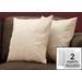 Pillows / Set Of 2 / 18 X 18 Square / Insert Included / Decorative Throw / Accent / Sofa / Couch / Bedroom / Polyester / Hypoallergenic / Beige / Modern - Monarch Specialties I 9319