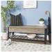 "48"" Open in Top Storage Bench w/ Shoe Shelf in Gray Wash - Walker Edison B48PCSBGW"