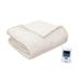 Woolrich Heated Plush to Berber Twin Blanket in Ivory - Olliix WR54-1763