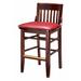 Regal Seating 2454U Beechwood Stool with Upholstered Seat and Wood Back